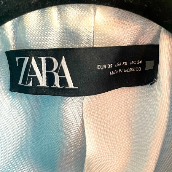 Zara Double Breasted Teal Blazer XS - Picture 4 of 4